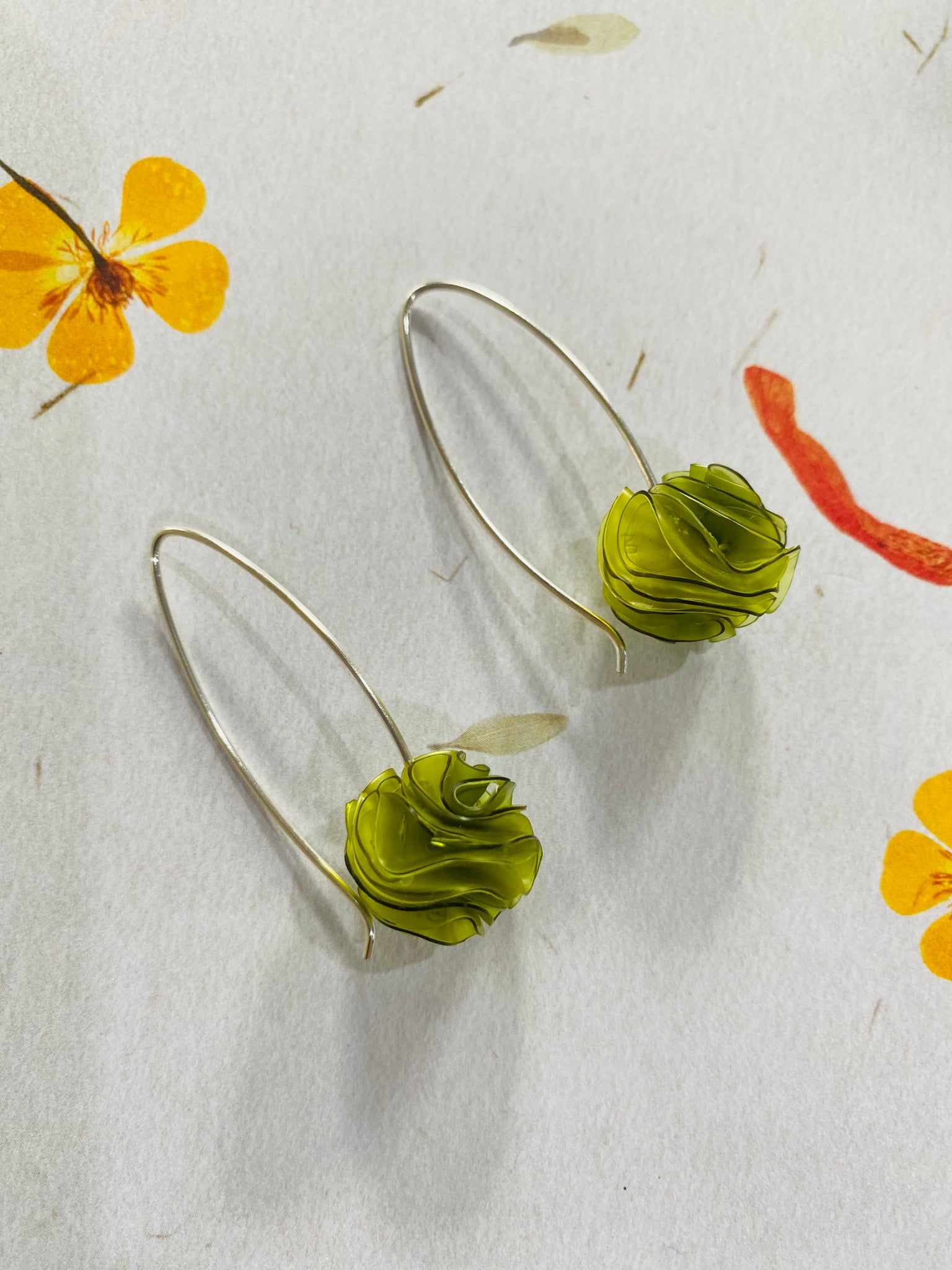 Cottongrass earrings