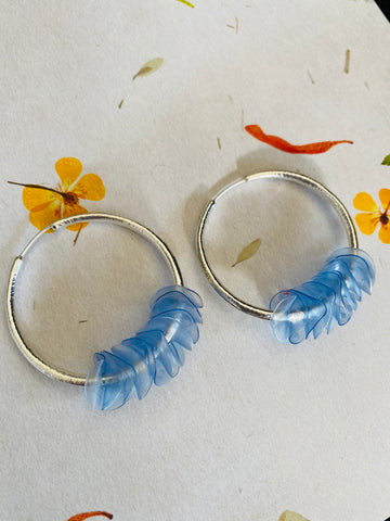 Snapdragon silver hoops