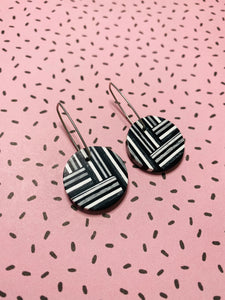 Fiesta Round earrings Black/White