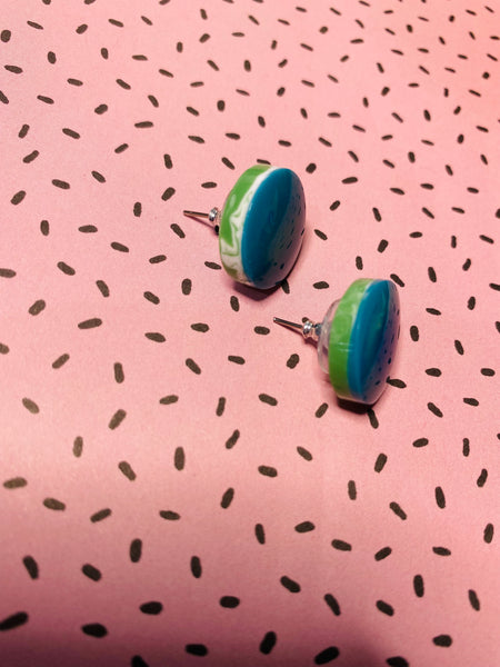 Fiesta small studs Aqua