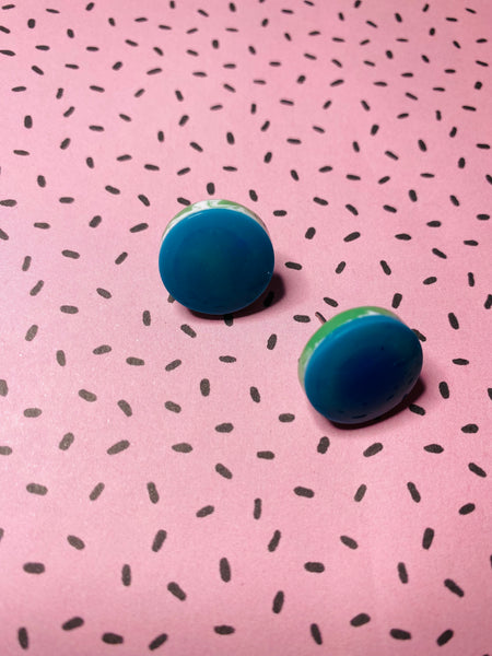 Fiesta small studs Aqua