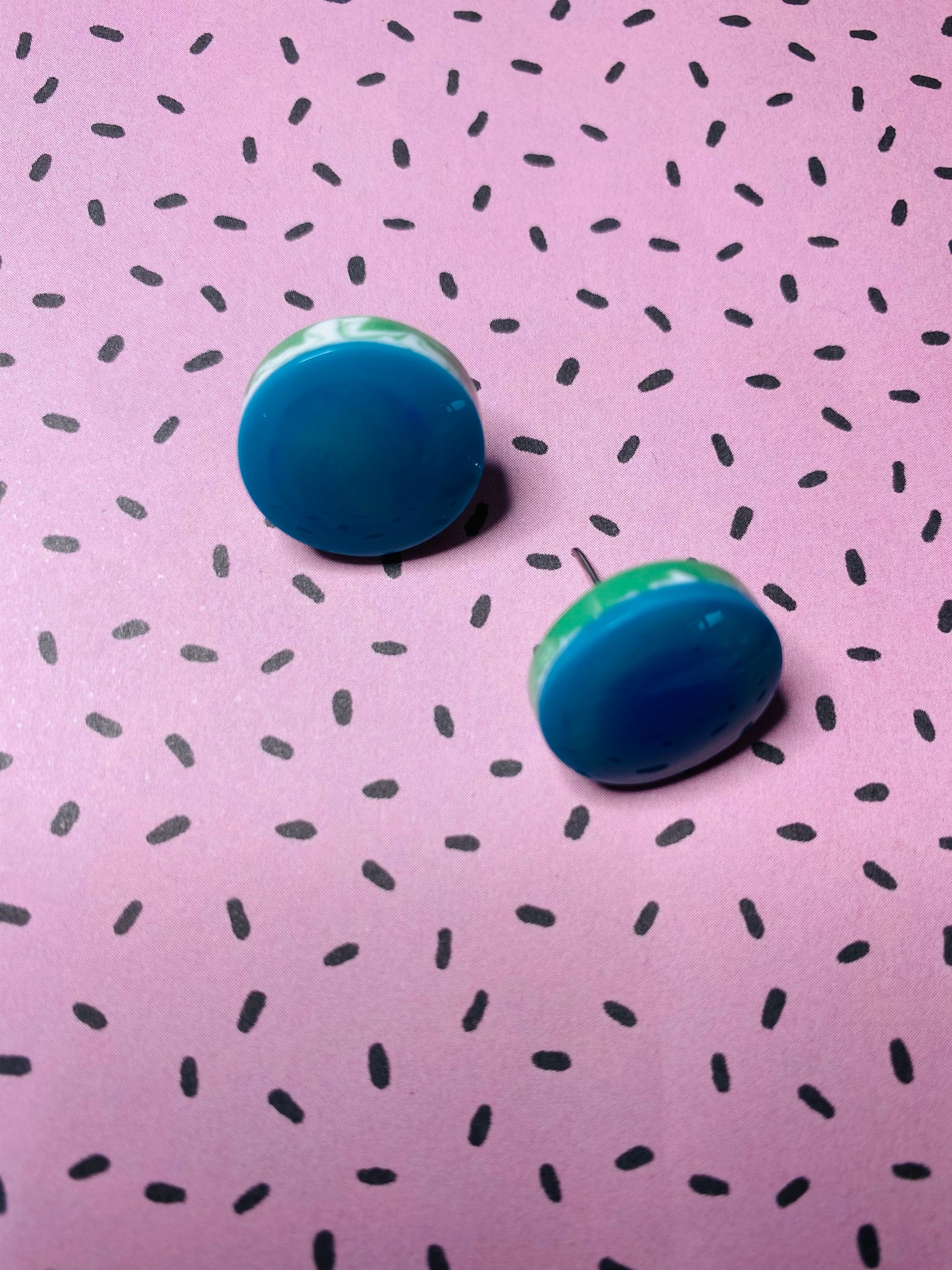 Fiesta small studs Aqua