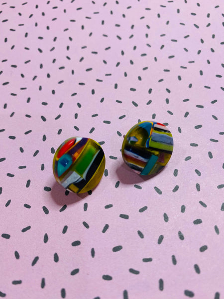 Fiesta small studs multicolour