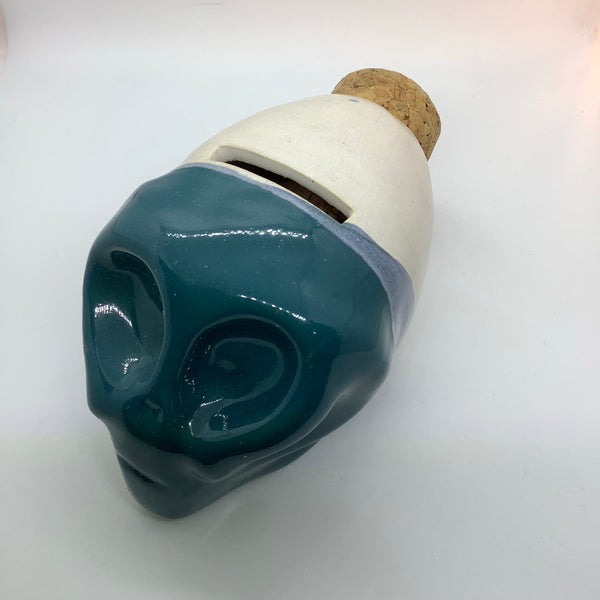 Ceramic skull money box