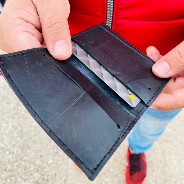 GoLight- Red Recycled tube tyre card holder