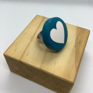 Hearts resin ring