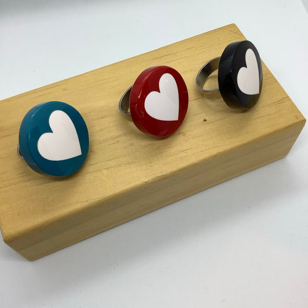 Hearts resin ring